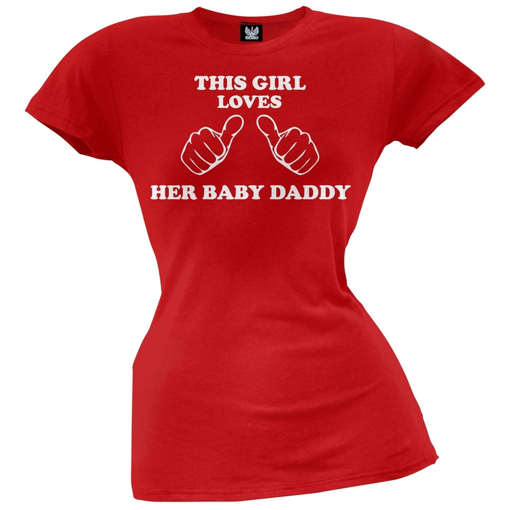 This Girl Loves Her Baby Daddy Juniors T-Shirt Juniors T-Shirts Old Glory   