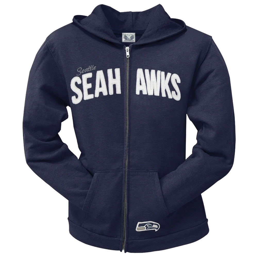 Seattle Seahawks - Pep Rally Premium Juniors Hoodie Juniors Hoodies Seattle Seahawks SM Blue 