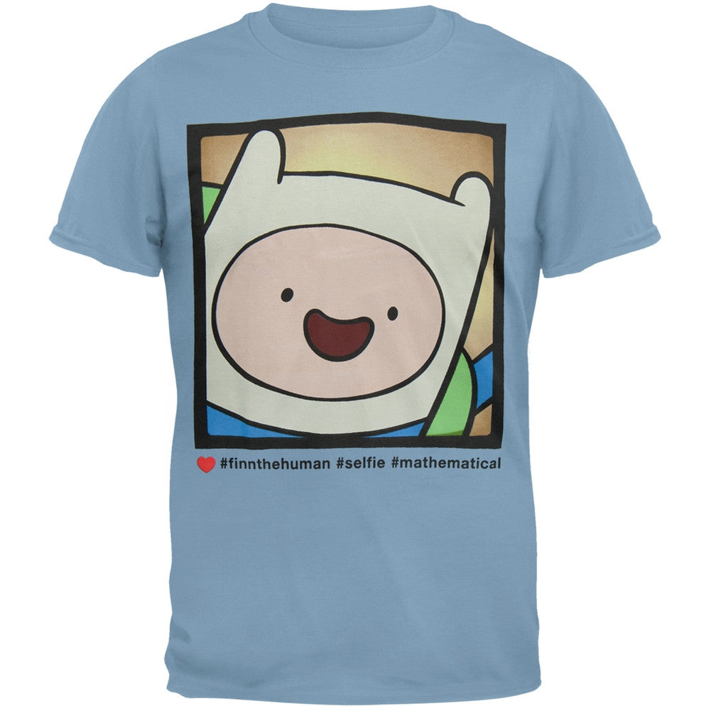 Adventure Time - Happy Finnking Photo T-Shirt Men's T-Shirts Adventure Time SM Light Blue 