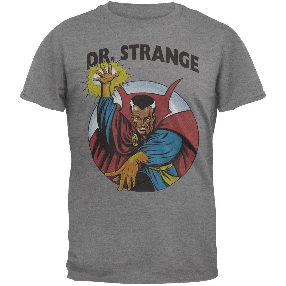 Dr. Strange - Mightiest Magician Tri-Blend Soft T-Shirt Men's T-Shirts Marvel SM Grey 