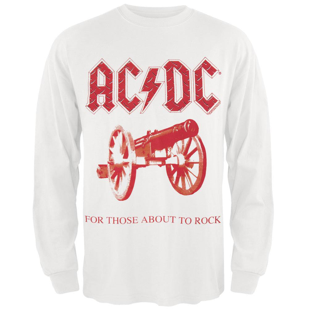 AC/DC - Cannon Long Sleeve T-Shirt Men's Long Sleeves AC/DC XL White 