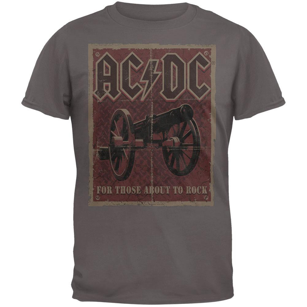 AC/DC - Iron Plate T-Shirt Men's T-Shirts AC/DC MD Grey