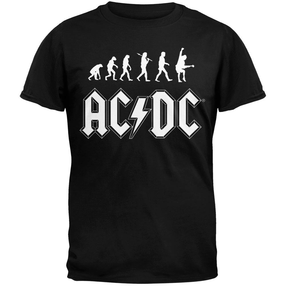 AC/DC - Rock Evolution T-Shirt Men's T-Shirts AC/DC SM Black 