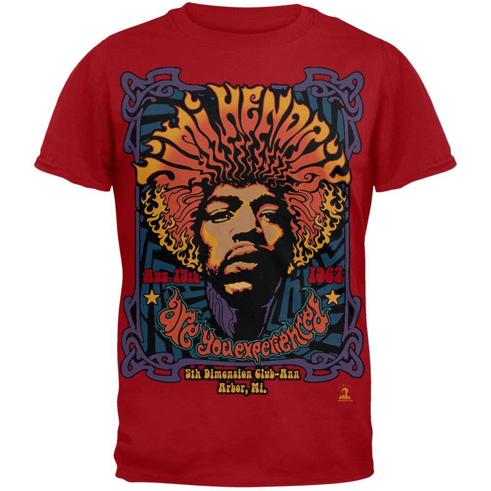 Jimi Hendrix - 5th Dimension T-Shirt Men's T-Shirts Jimi Hendrix SM Red 