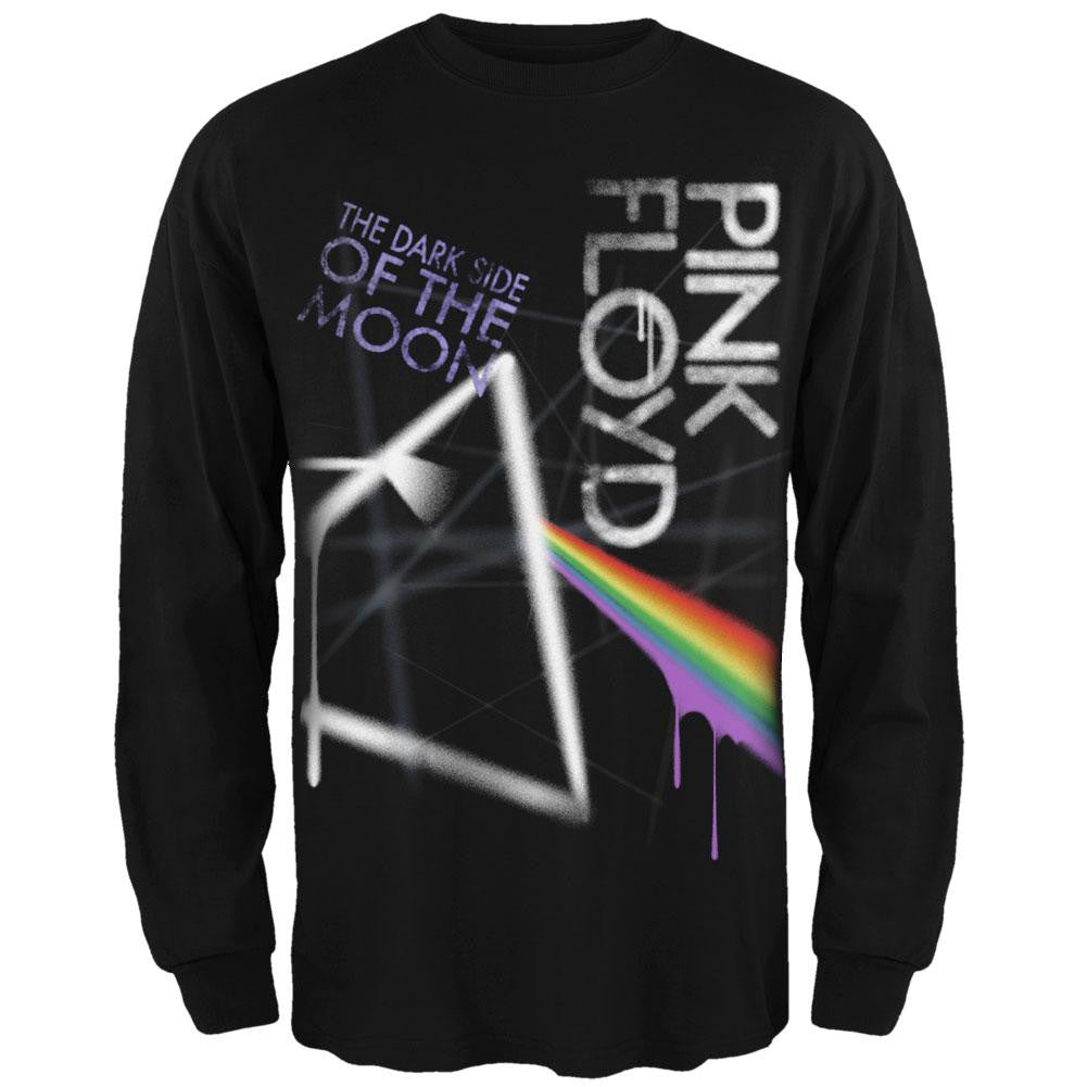 Pink Floyd - Dark Side Graffiti Long Sleeve Men's T-Shirts Pink Floyd MD Black 