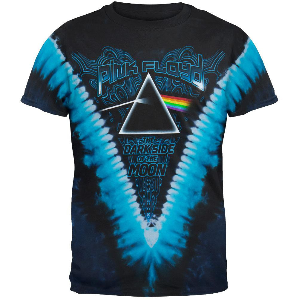 Pink Floyd - Dark Side of the Moon V-Dye T-Shirt Men's T-Shirts Pink Floyd MD Blue 