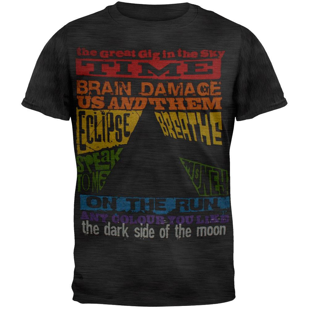 Pink Floyd - Dark Side Tracks Tri-Blend Soft T-Shirt Men's T-Shirts Pink Floyd 2XL Black 