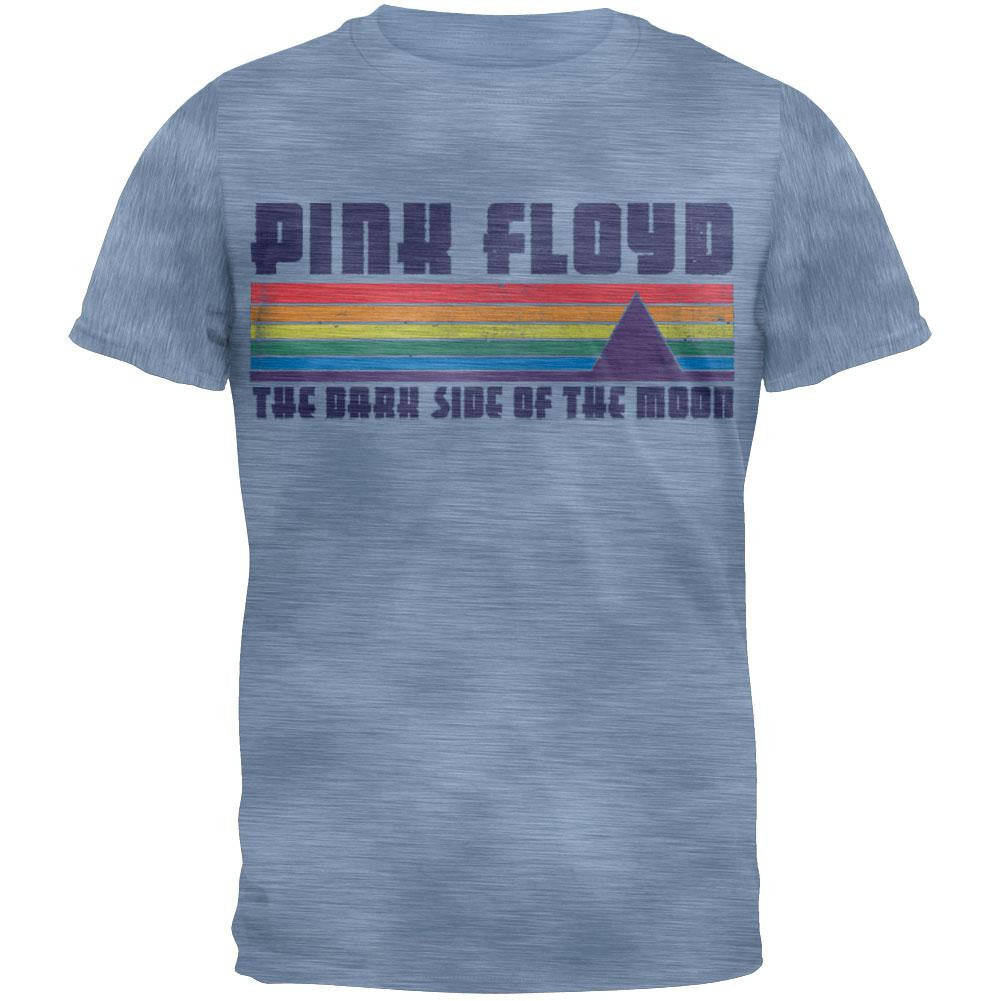 Pink Floyd - On the Run Tri-Blend Soft T-Shirt Men's T-Shirts Pink Floyd SM Light Blue 