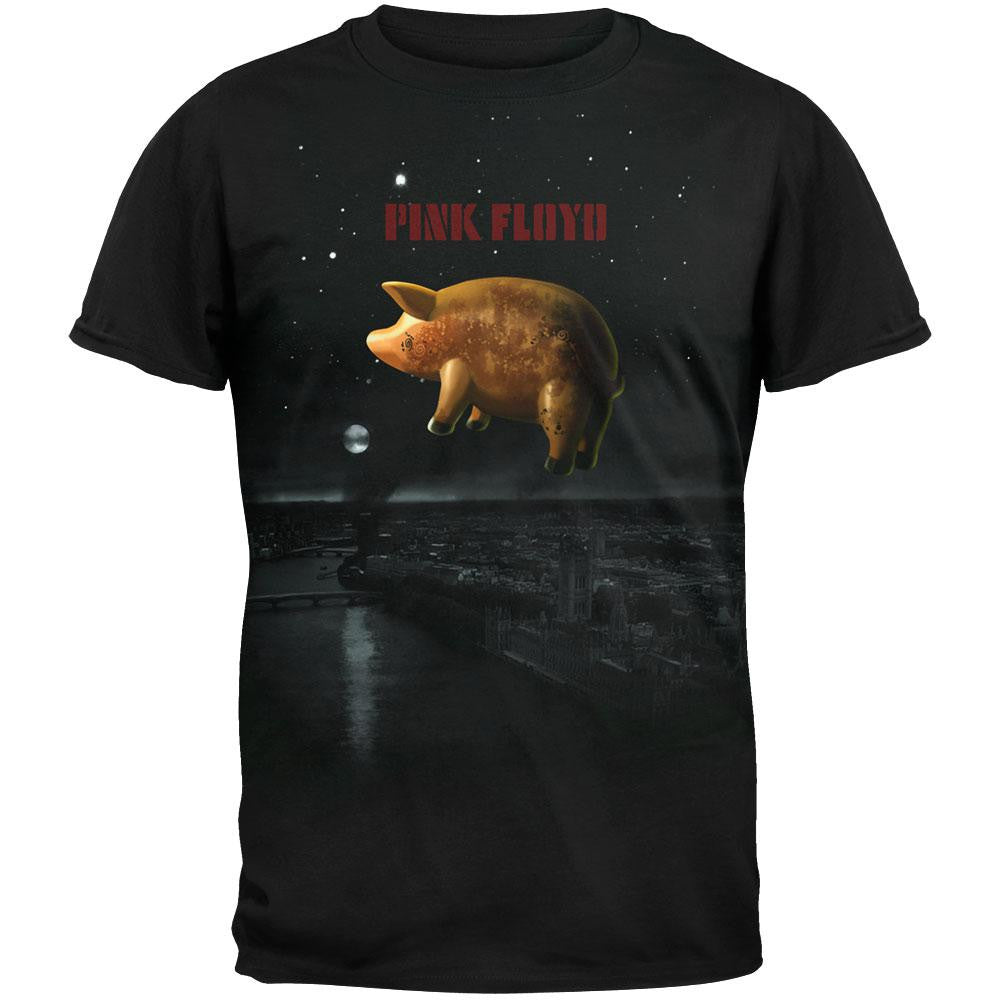 Pink Floyd - Pig Over London T-Shirt Men's T-Shirts Pink Floyd MD Black 