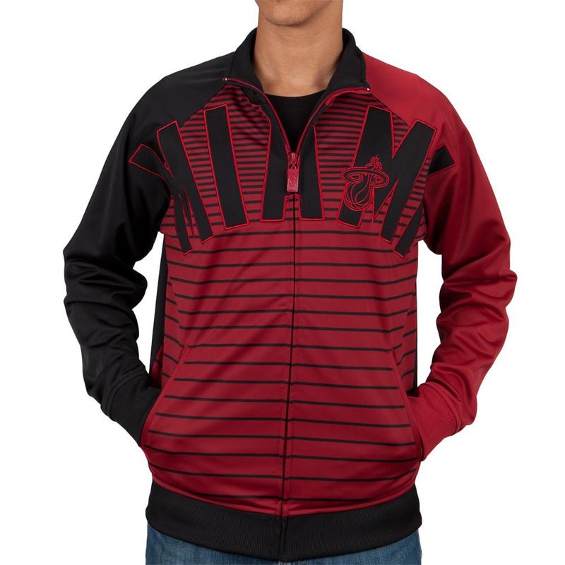 Miami Heat - Flatline Track Jacket Men's Warm-Up Jackets Miami Heat   