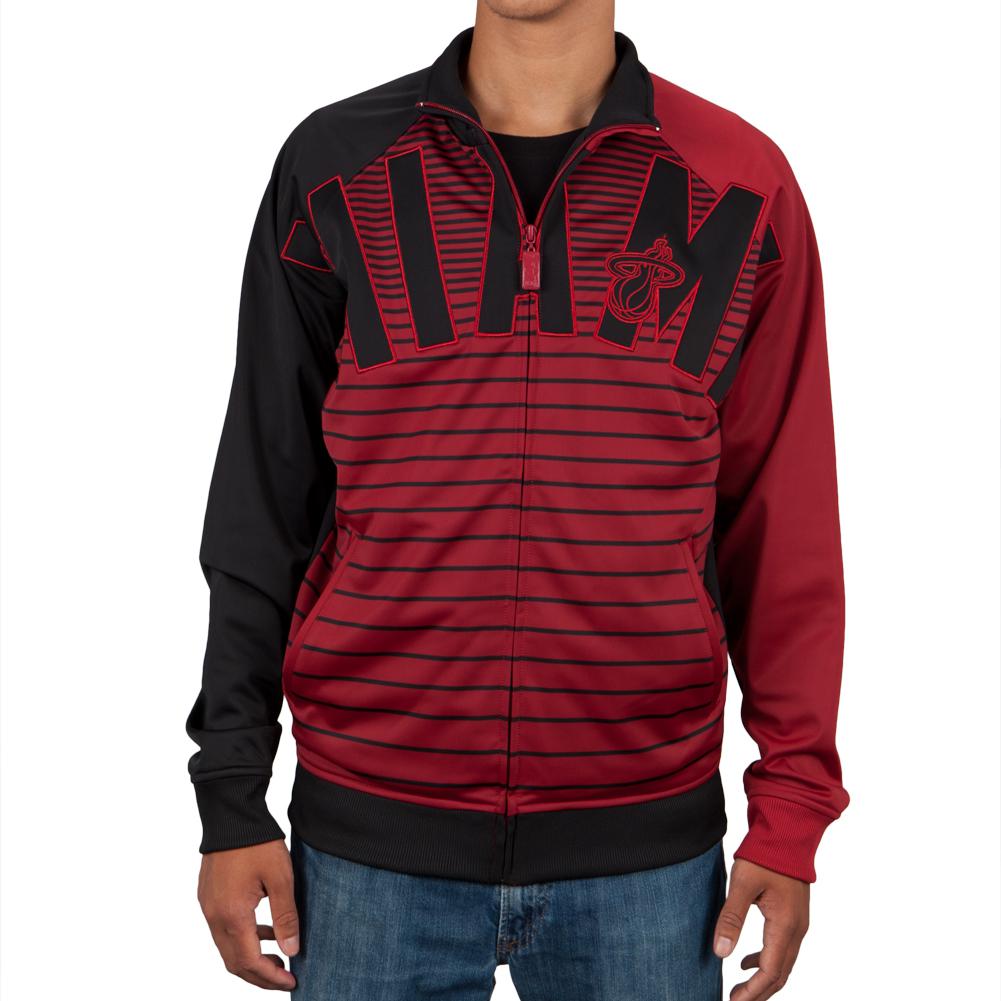 Miami Heat - Flatline Track Jacket Men's Warm-Up Jackets Miami Heat 2XL Red 