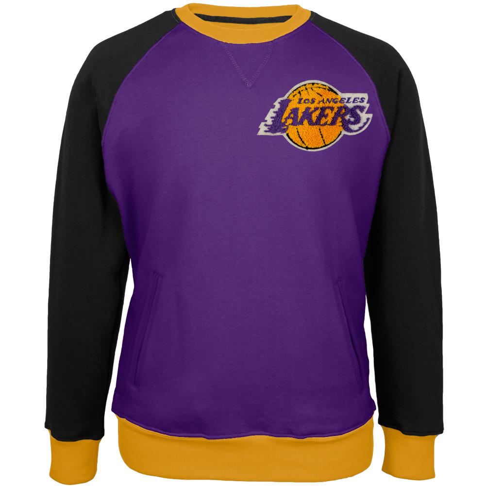 Los Angeles Lakers - Creewz Crew Neck Sweatshirt Men's Sweatshirts Los Angeles Lakers 2XL Purple 