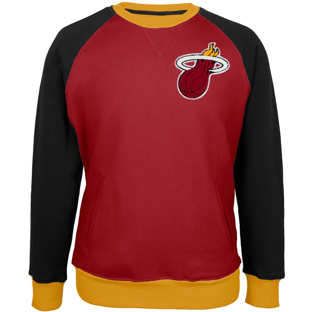 Miami Heat - Creewz Crew Neck Sweatshirt Men's Sweatshirts Miami Heat 2XL Red 