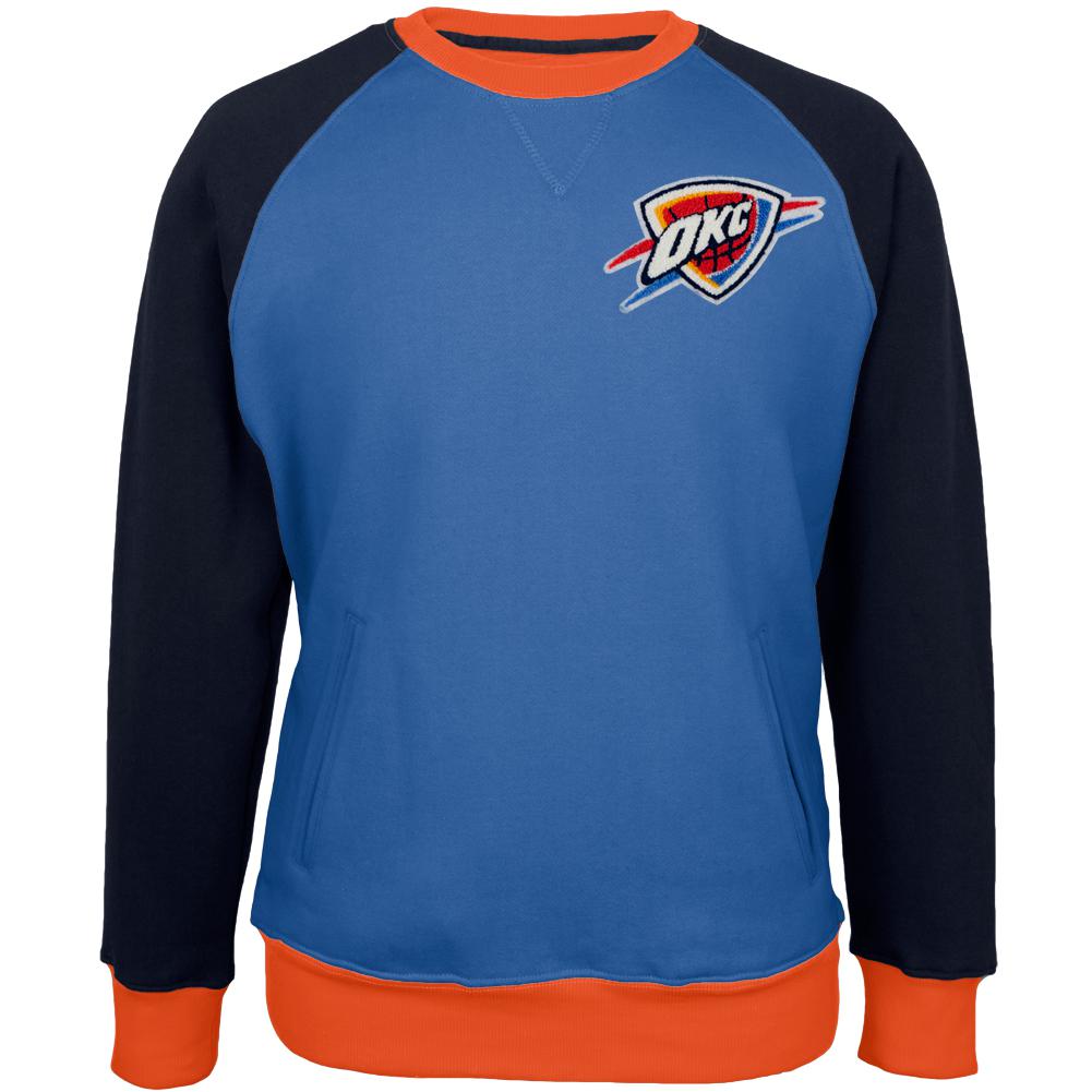 Oklahoma City Thunder - Creewz Crew Neck Sweatshirt Men's Sweatshirts Oklahoma City Thunder 2XL Blue 