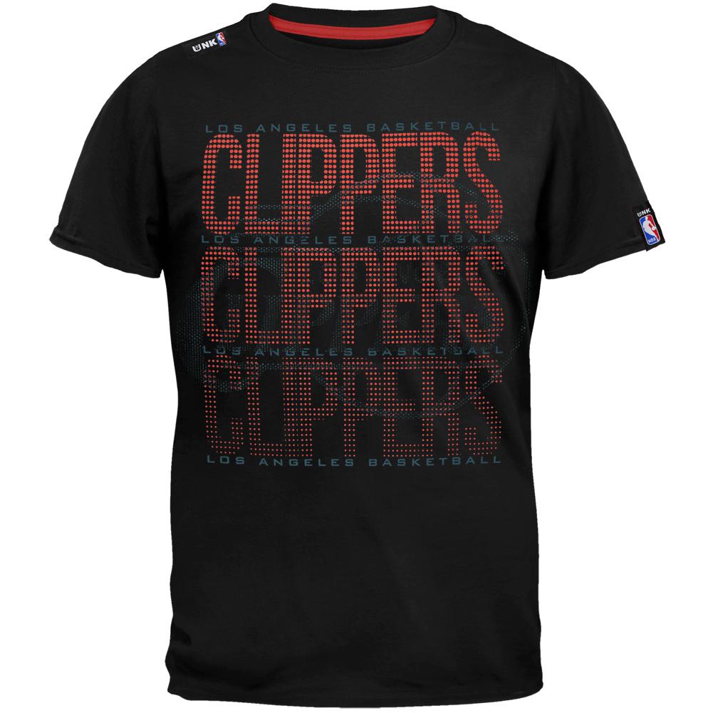 Los Angeles Clippers - Pinpoint T-Shirt Men's T-Shirts Los Angeles Clippers 2XL Black 