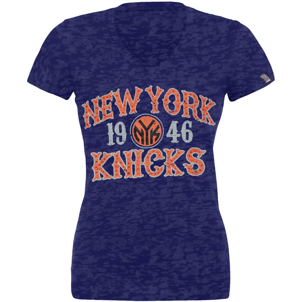 New York Knicks - Fast Break Juniors V-Neck T-Shirt Juniors T-Shirts New York Knicks LG Blue 