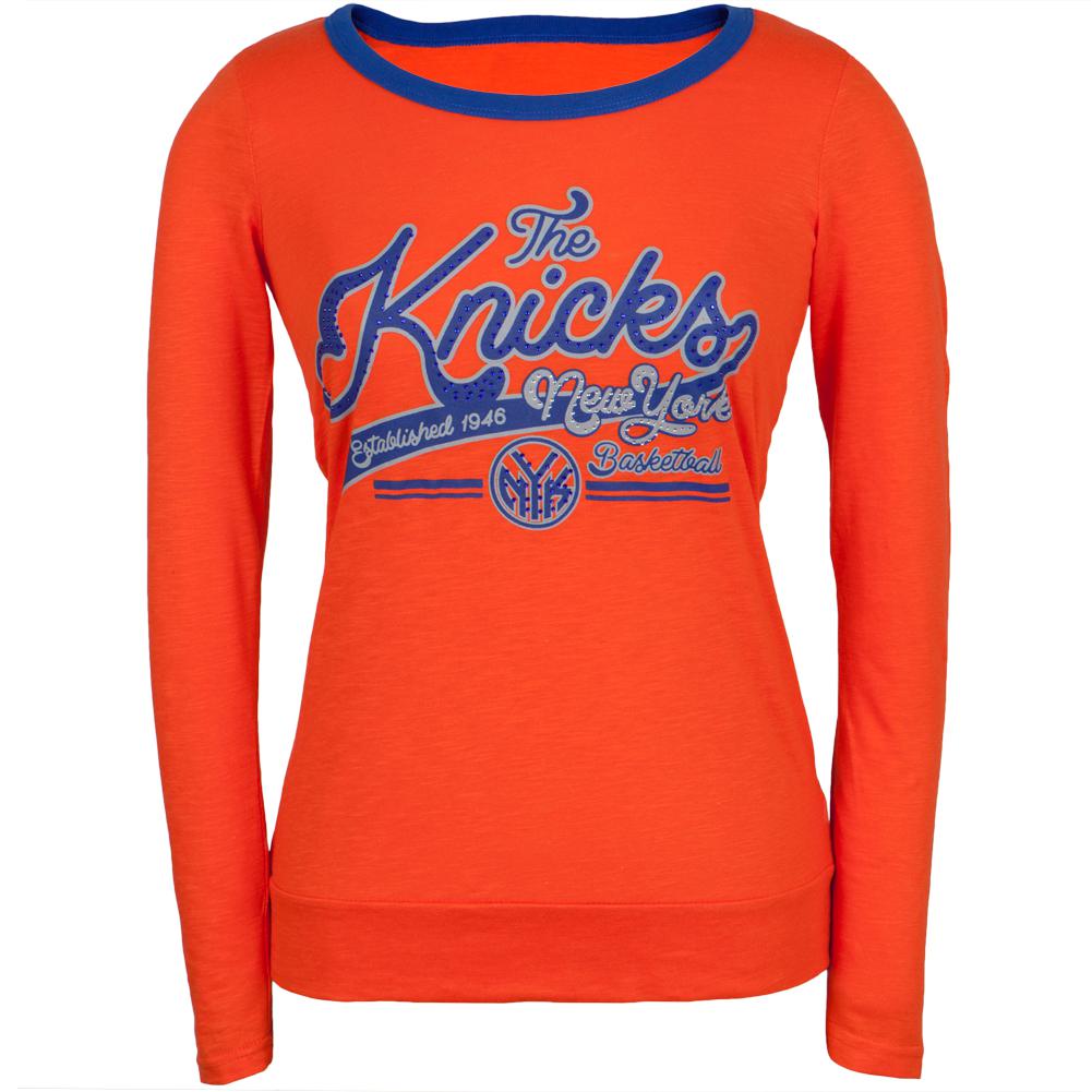 New York Knicks - Free Throw Juniors Long Sleeve T-Shirt Juniors Long Sleeves New York Knicks LG Orange 