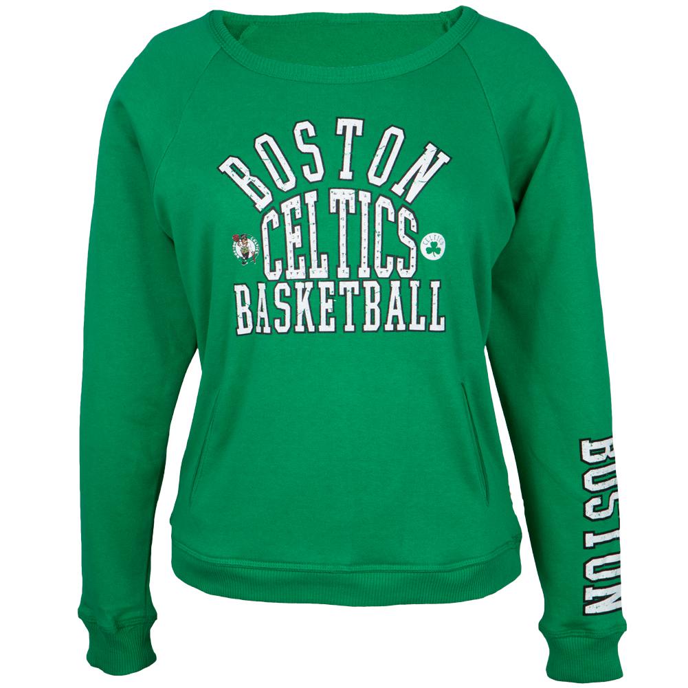 Boston Celtics - Overtime Juniors Crew Neck Sweatshirt Juniors Sweatshirts Boston Celtics SM Green