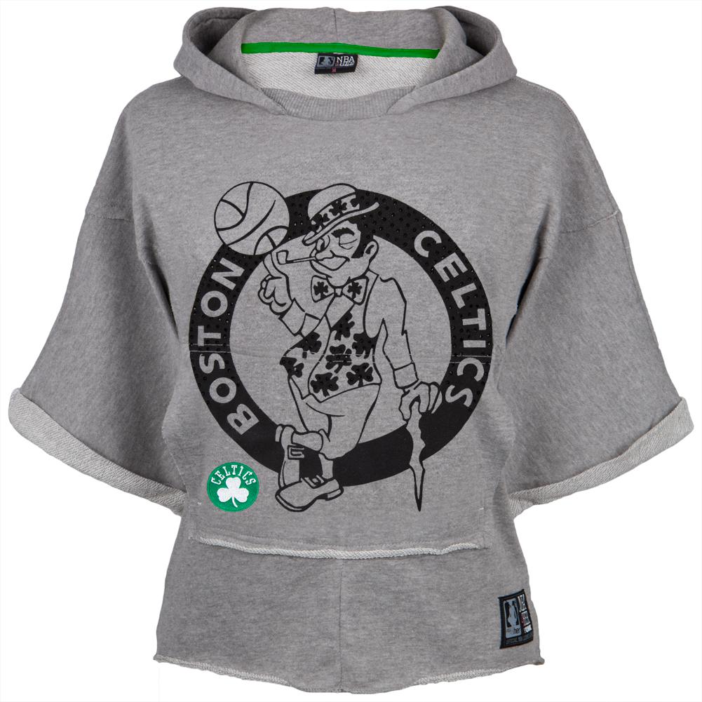 Boston Celtics - McNasty Bat Wing Juniors Hoodie Juniors Hoodies Boston Celtics SM Grey