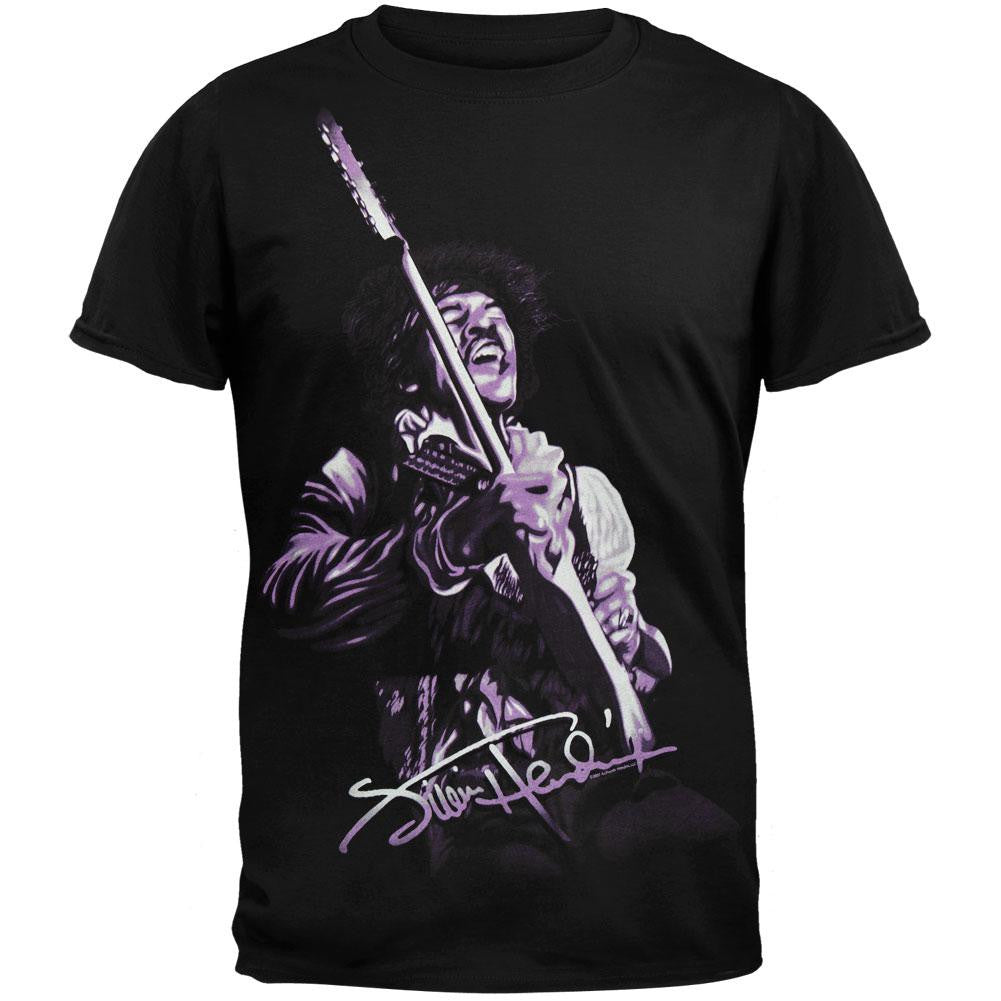 Jimi Hendrix- Guitar Jam Sketch Soft T-Shirt Men's T-Shirts Jimi Hendrix 2XL Black 