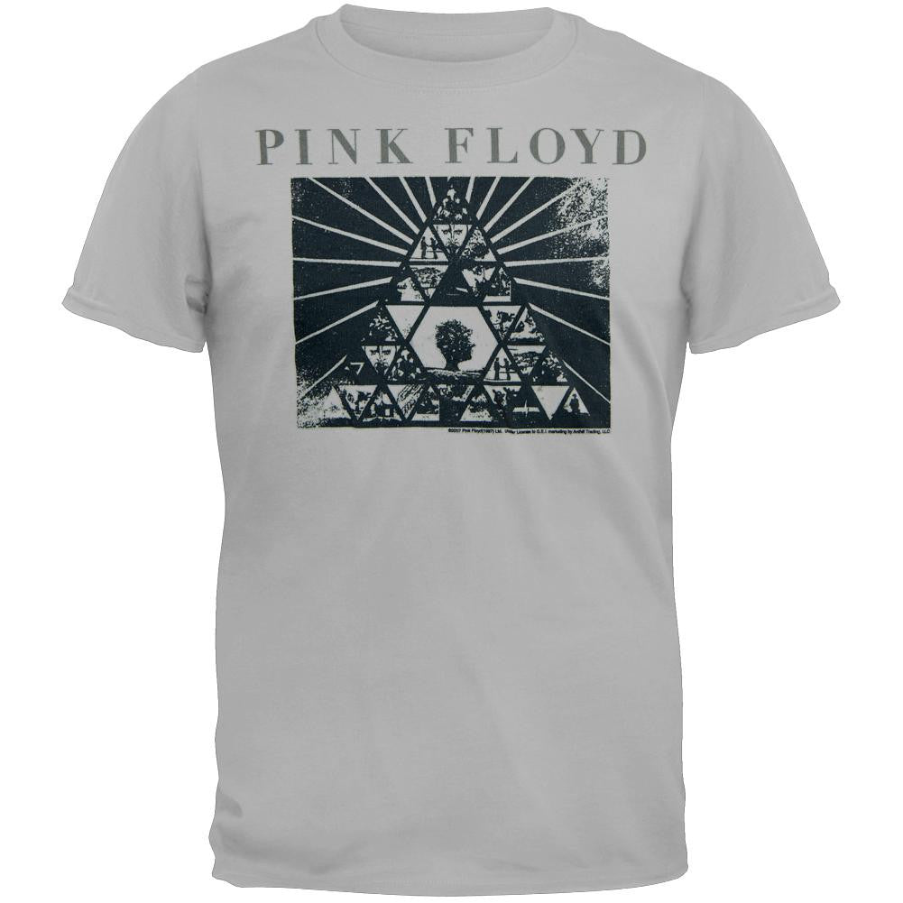 Pink Floyd - Triangle Collage Soft Youth T-Shirt Men's T-Shirts Pink Floyd SM Grey 