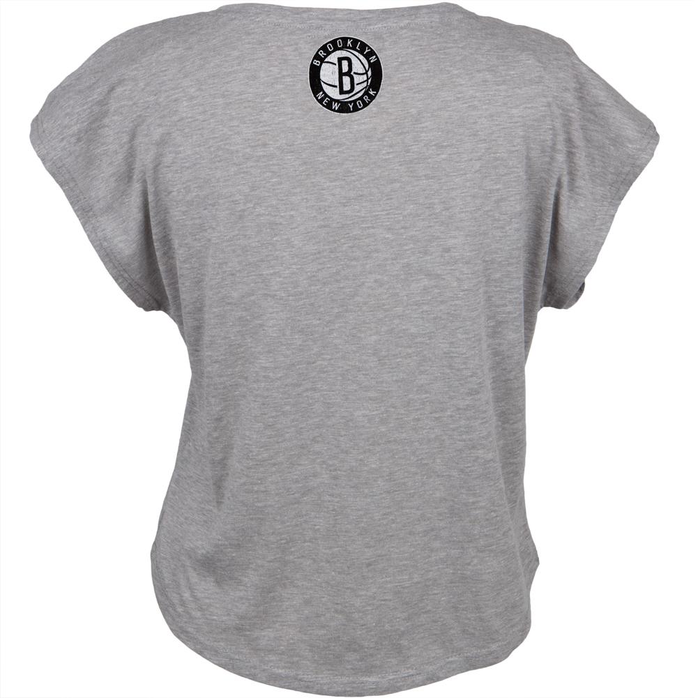 Brooklyn Nets - Finger Roll Cropped Juniors T-Shirt Juniors T-Shirts Brooklyn Nets   