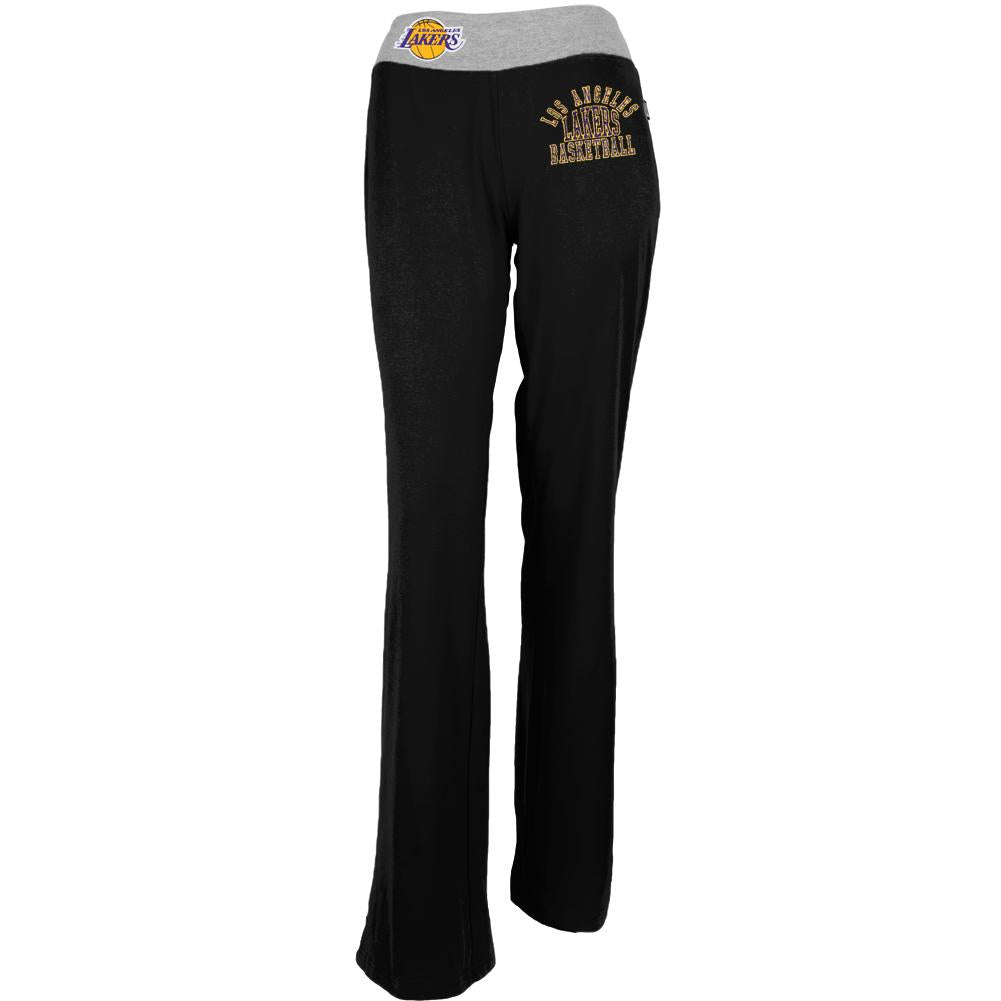 Los Angeles Lakers - Overtime Juniors Yoga Pants Women's Yoga Pants Los Angeles Lakers LG Black 