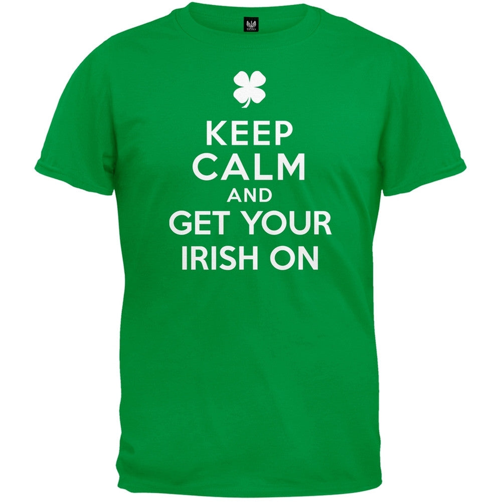 St. Patricks Day - Keep Calm and Get Your Irish On T-Shirt Men's T-Shirts Old Glory   