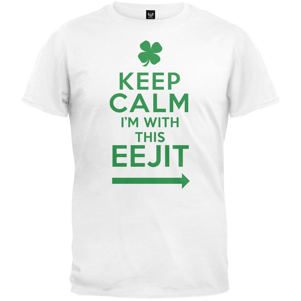 Keep Calm I'm With This EEJIT T-Shirt Men's T-Shirts Old Glory   