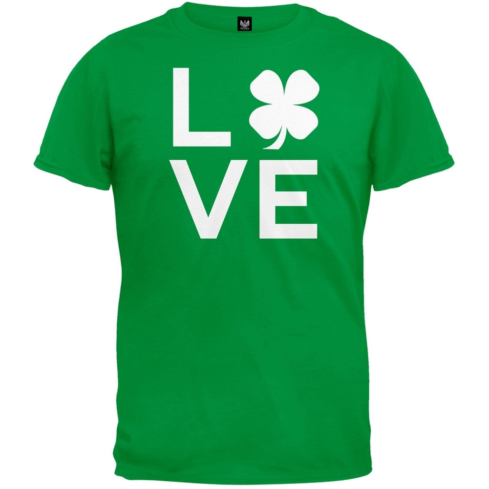 St. Patricks Day - Shamrock Love Green T-Shirt Men's T-Shirts Old Glory   