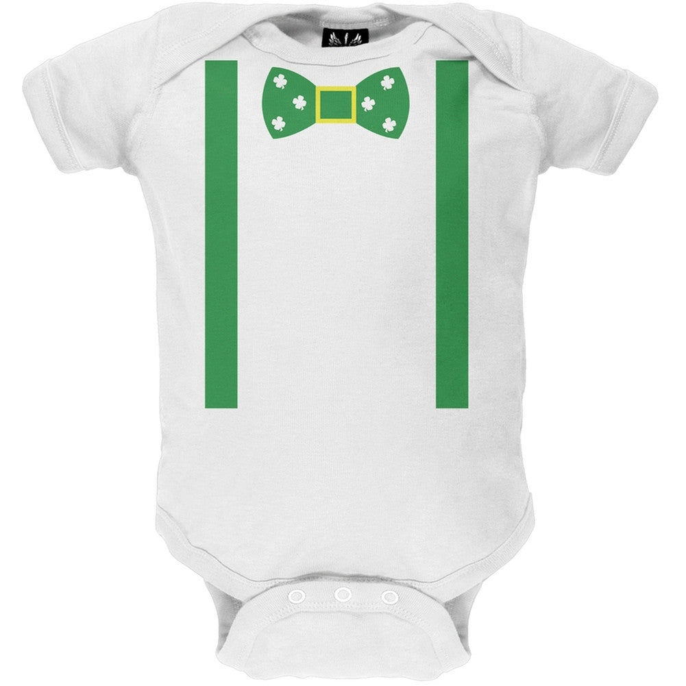 St. Patricks Day - Shamrock Bowtie Baby One Piece Baby One Piece Old Glory   