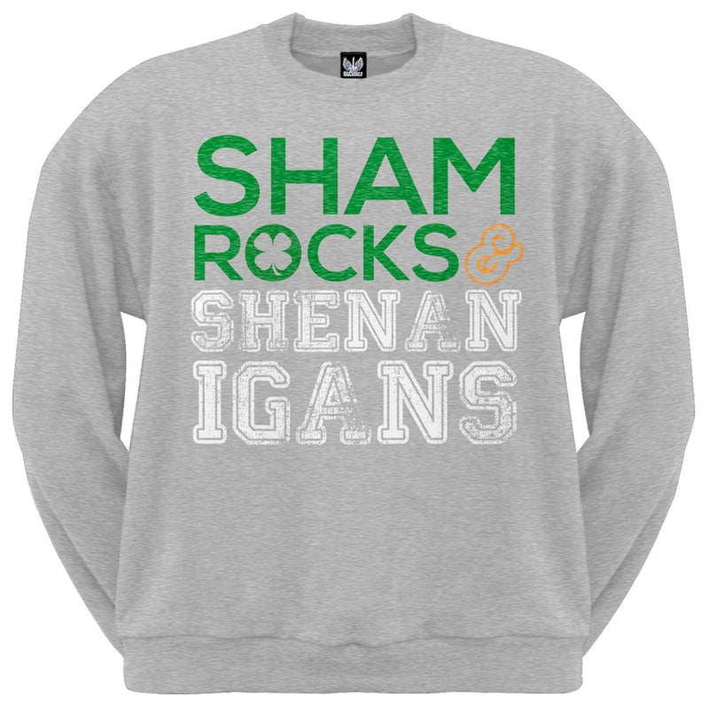 St. Patricks Day - Shamrocks & Shenanigans Green Adult Sweatshirt Men's Sweatshirts Old Glory   