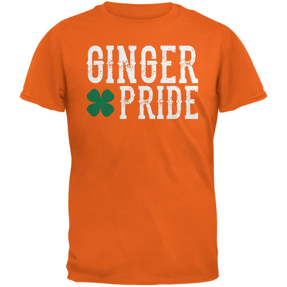 St. Patricks Day - Ginger Pride Orange Adult T-Shirt Men's T-Shirts Old Glory 2XL Green 