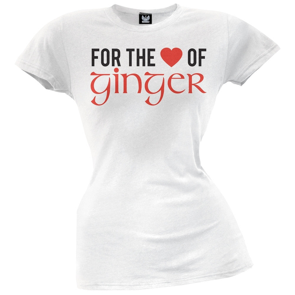 St. Patricks Day - For the Love of Ginger Juniors T-Shirt Juniors T-Shirts Old Glory   