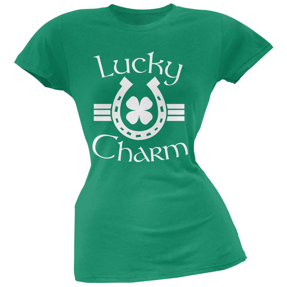 St. Patricks Day - Lucky Charm Green Juniors T-Shirt Juniors T-Shirts Old Glory   