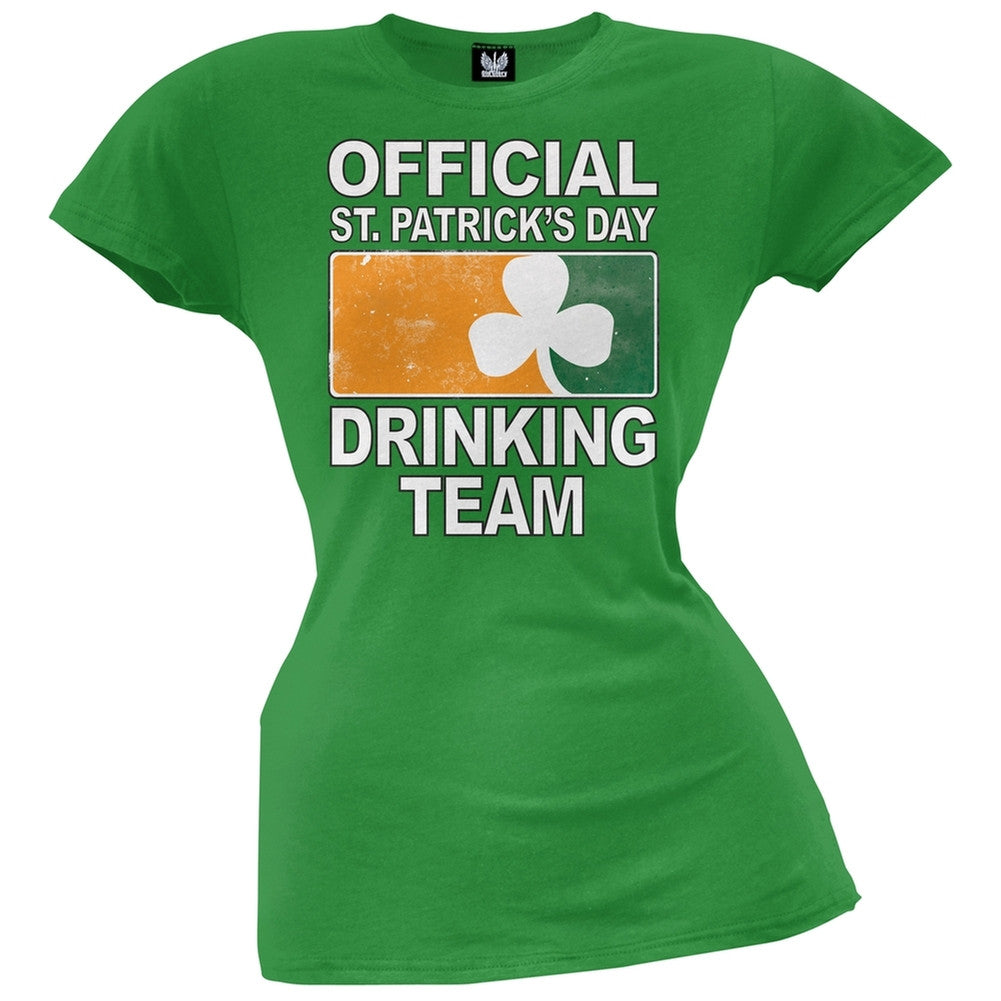 St. Patricks Day Drinking Team Juniors T-Shirt Juniors T-Shirts Old Glory   