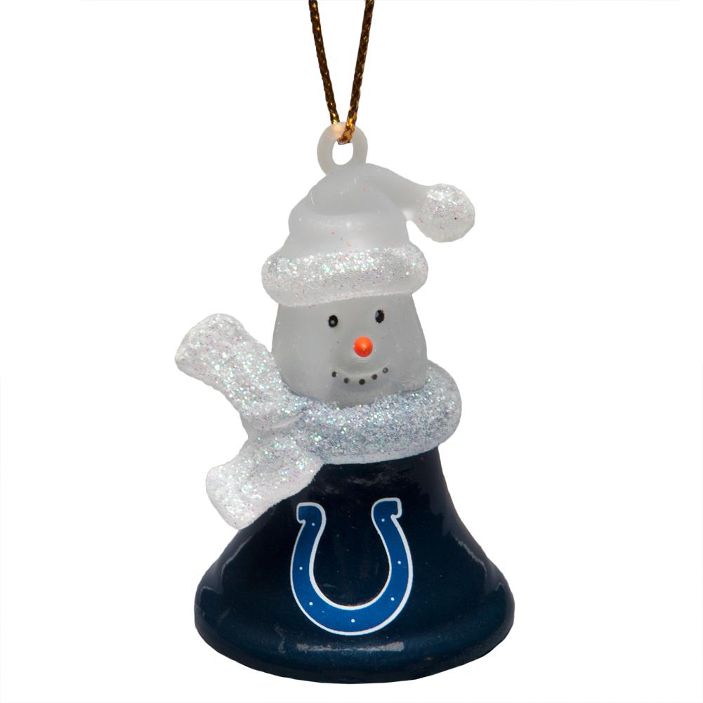 Indianapolis Colts - Snowman Bell Ornament Christmas Decorations Old Glory OS Multicoloured 