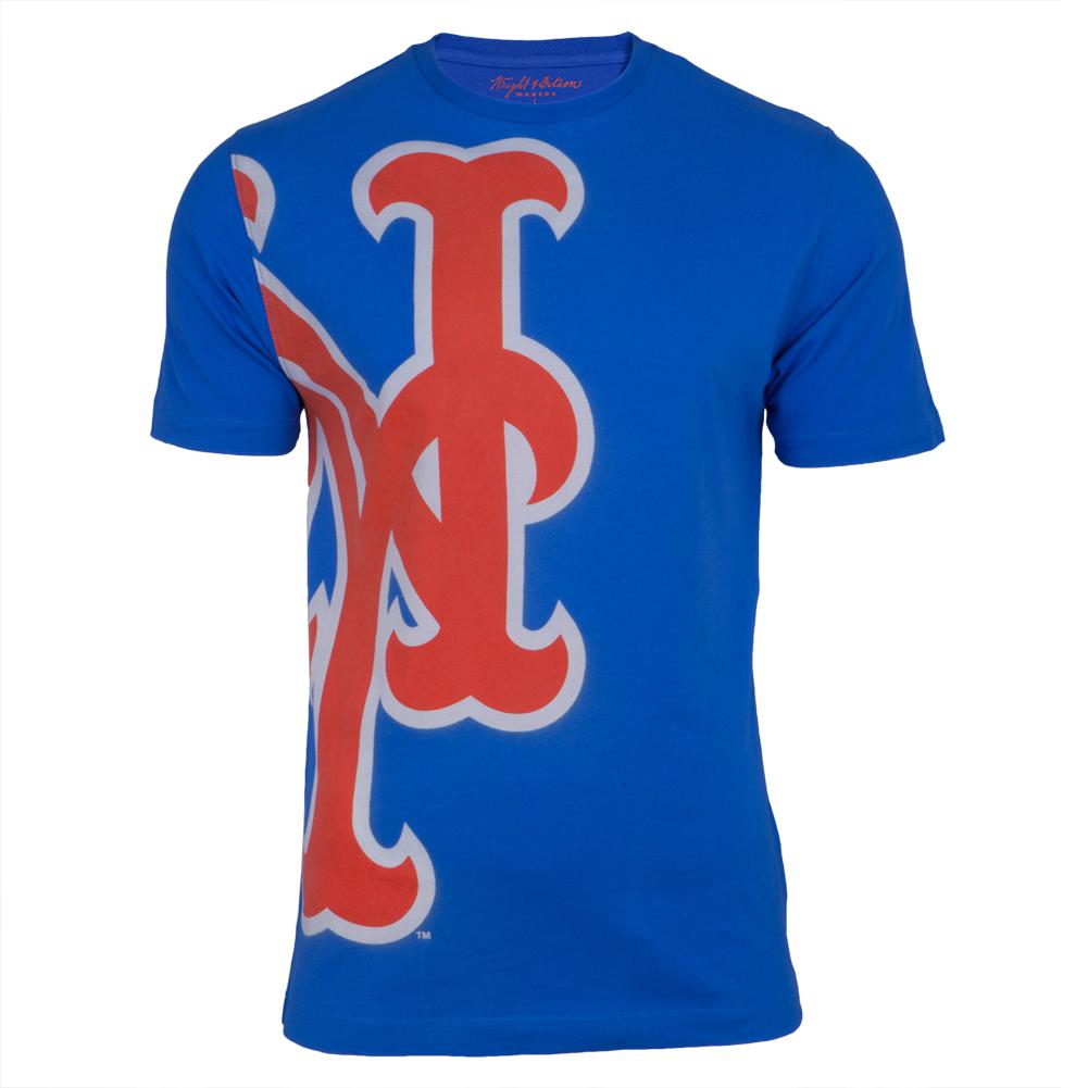 New York Mets - Overgrown Logo Soft T-Shirt Men's T-Shirts New York Mets LG Blue