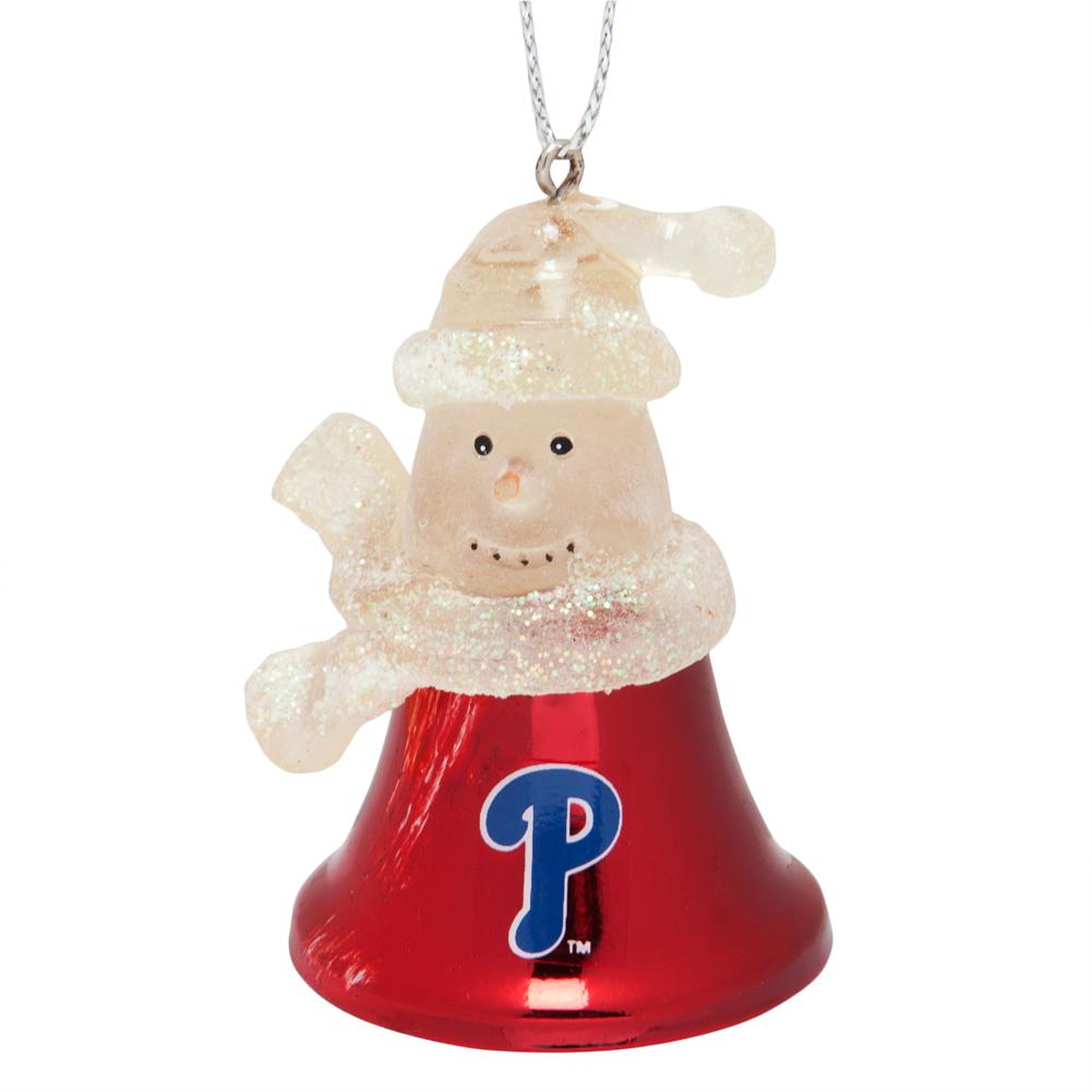 Philadelphia Phillies - Snowman Bell Ornament Christmas Decorations Old Glory   