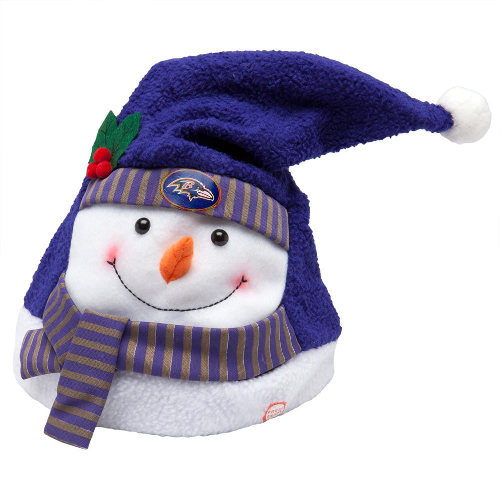 Baltimore Ravens - Snowman Musical Stocking Hat Adult Costumes Old Glory OS Multi 