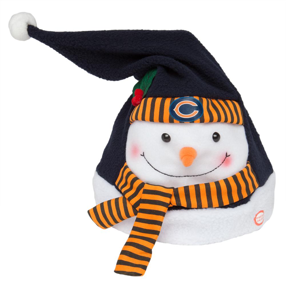 Chicago Bears - Animated Snowman Musical Stocking Hat Adult Costumes Old Glory   