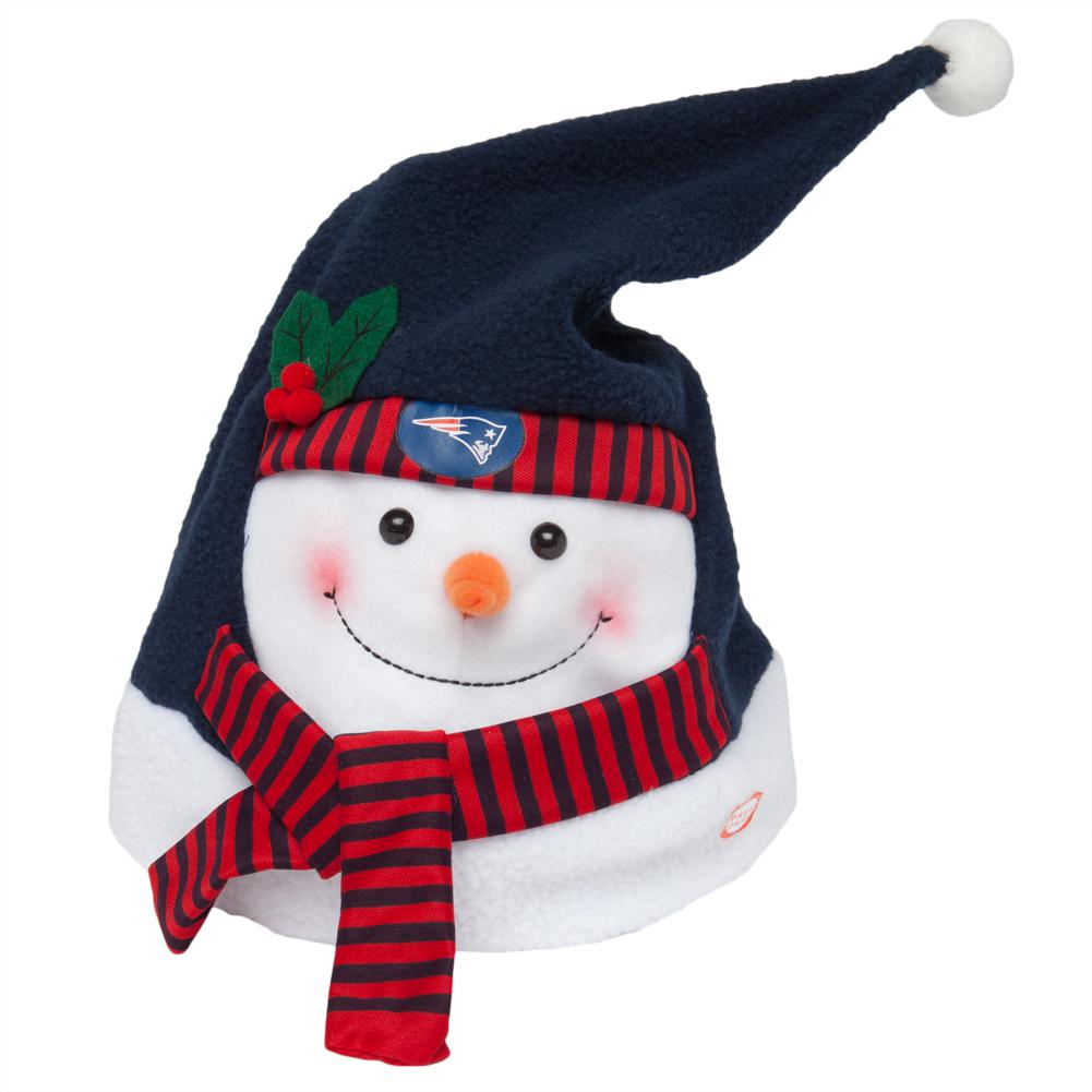 New England Patriots - Animated Snowman Musical Stocking Hat Adult Costumes Old Glory OS Multicoloured 