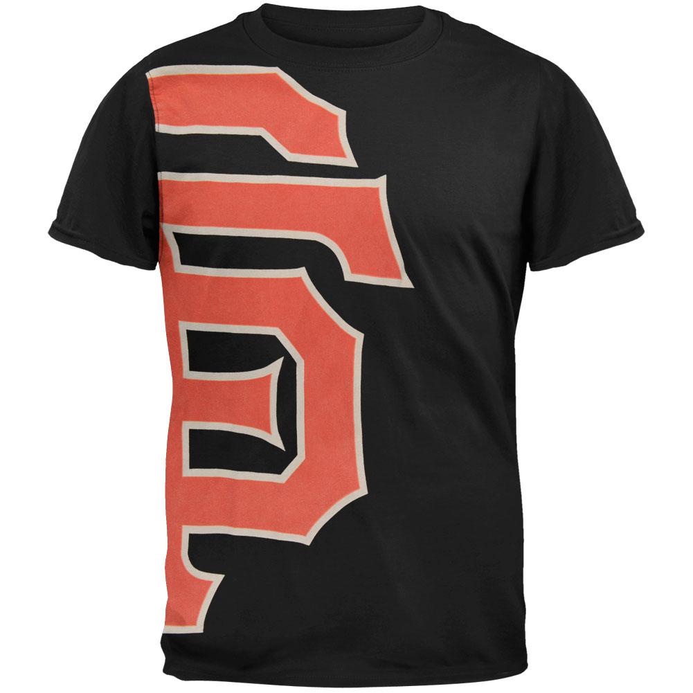 San Francisco Giants - Overgrown Logo Soft T-Shirt Men's T-Shirts San Francisco Giants 2XL Black 