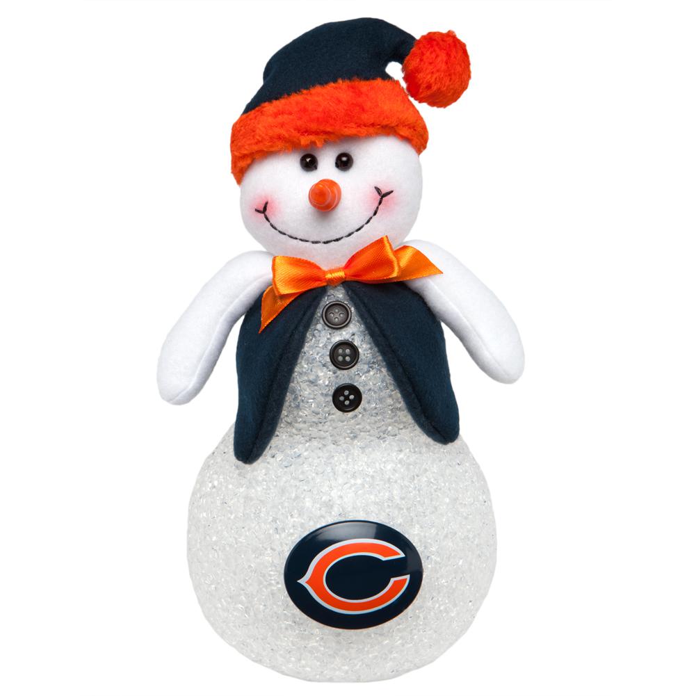 Chicago Bears - Light-Up Tabletop Snowman Christmas Decorations Old Glory   
