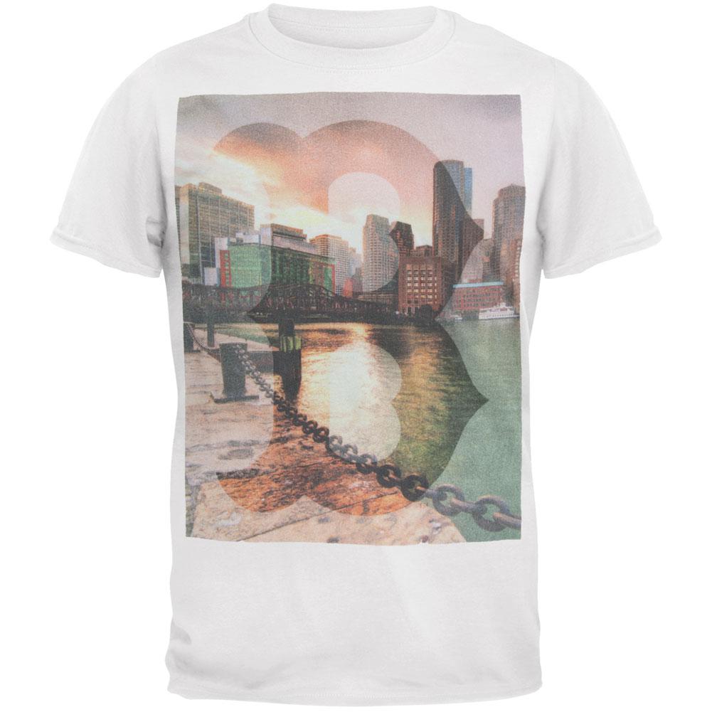 Boston Red Sox - Sinatra City Scene Soft T-Shirt Men's T-Shirts Boston Red Sox LG White 