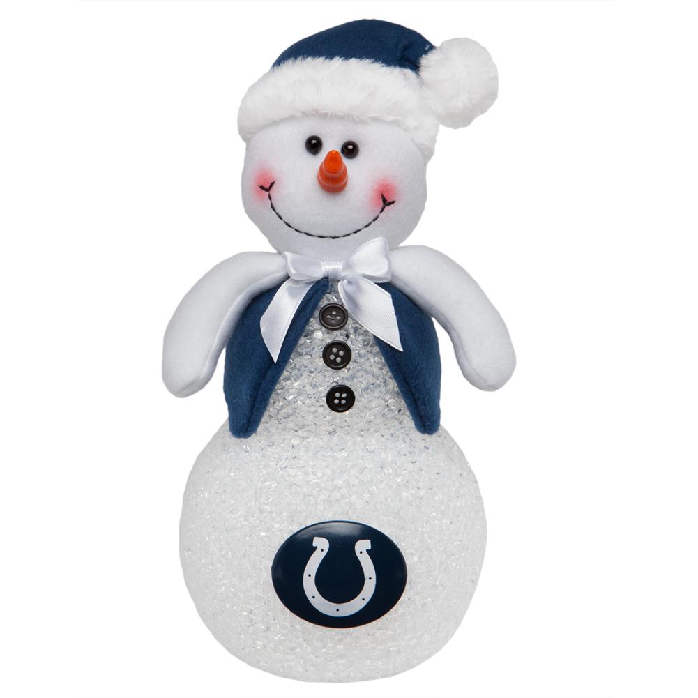 Indianapolis Colts - Light-Up Tabletop Snowman Christmas Decorations Old Glory OS Multicoloured 