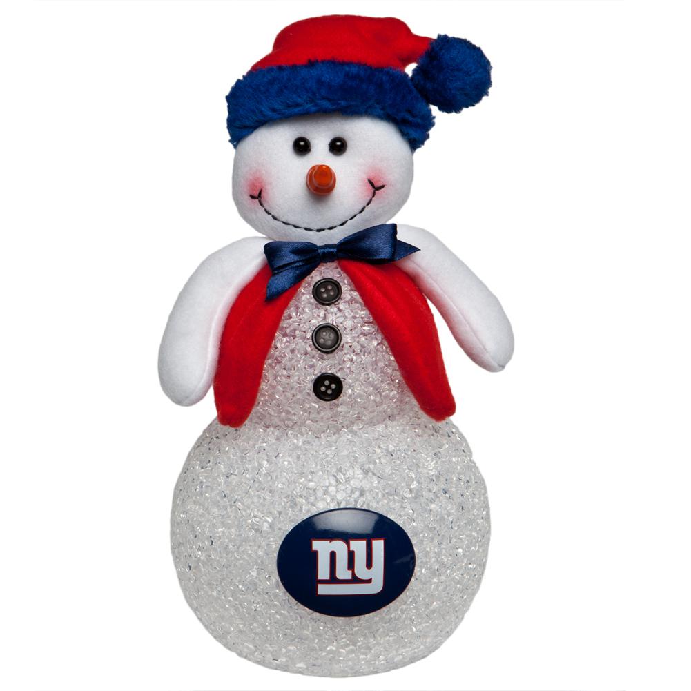 New York Giants - Light-Up Tabletop Snowman Christmas Decorations Old Glory OS Multicoloured 