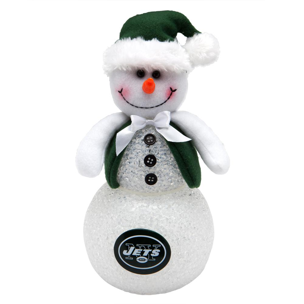 New York Jets - Light-Up Tabletop Snowman Christmas Decorations Old Glory OS Multicoloured 