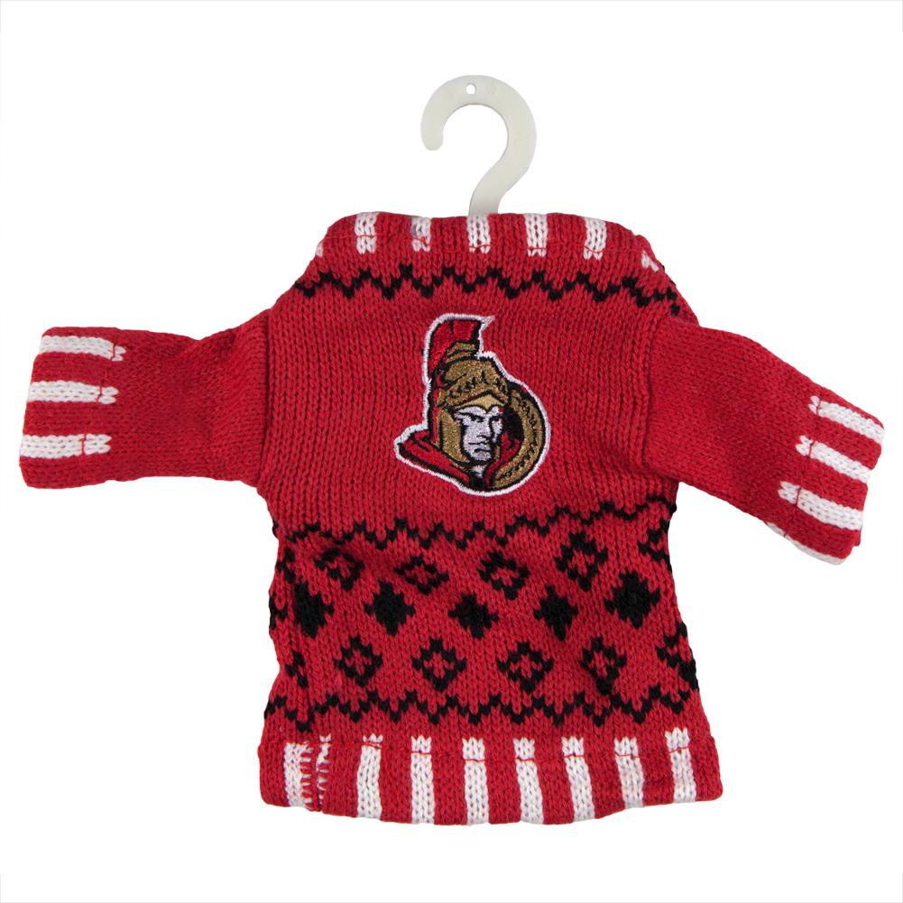 Ottawa Senators - Knit Sweater Ornament Christmas Decorations Old Glory OS Multicoloured 