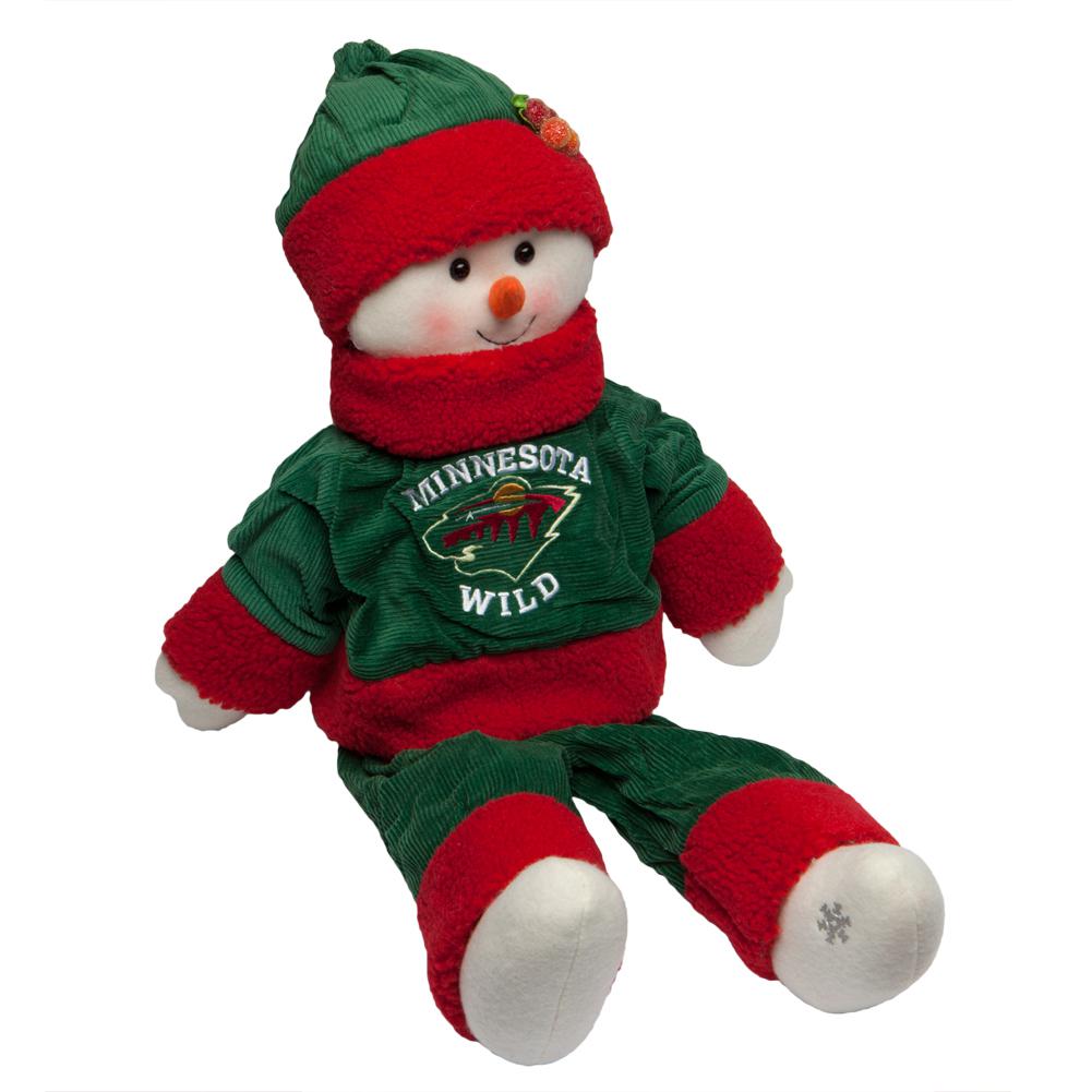 Minnesota Wild - Snowflake Friend Plush Snowman Christmas Decorations Old Glory OS Multicoloured 